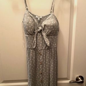 Light Green and White Dress